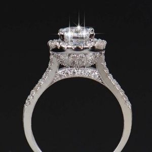 Engagement ring sterling silver